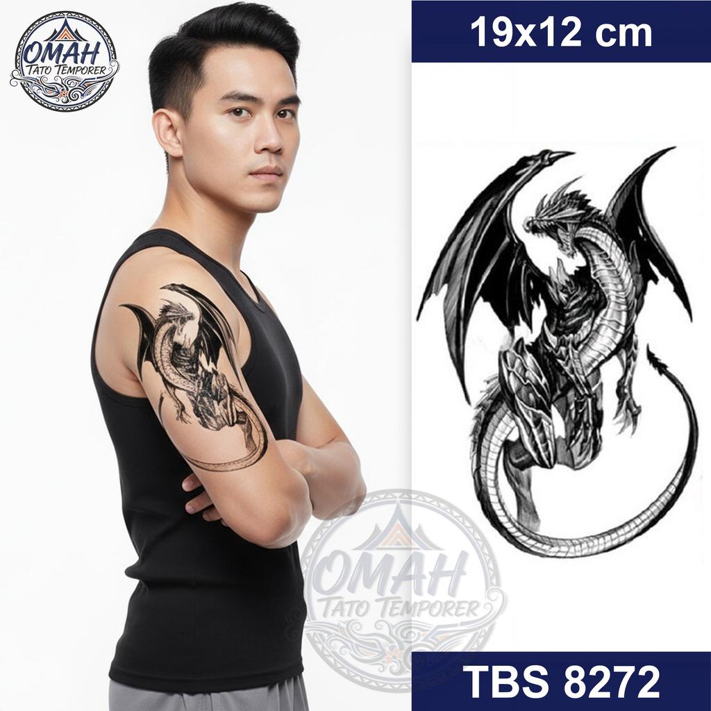 TBS 8272 Stiker Tato Temporer Tatto Temporary 3D Naga Waterproof 19x12 cm Tahan Air