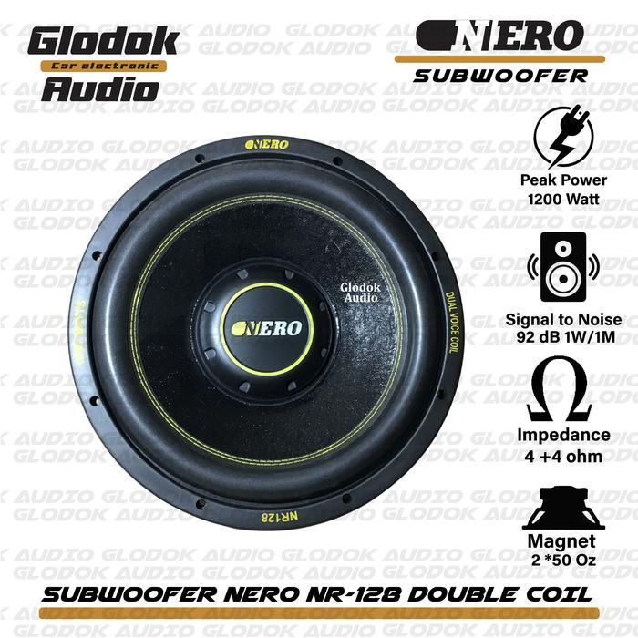 Subwoofer Nero Double Magnet 12 INCH DOUBLE VOICE COIL NR 128 mobil