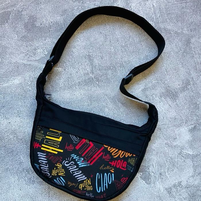 SALE SlingBag Distro Tas Selempang Distro Slingbag Pria Wanita Model Jaring Polos Premium Travel