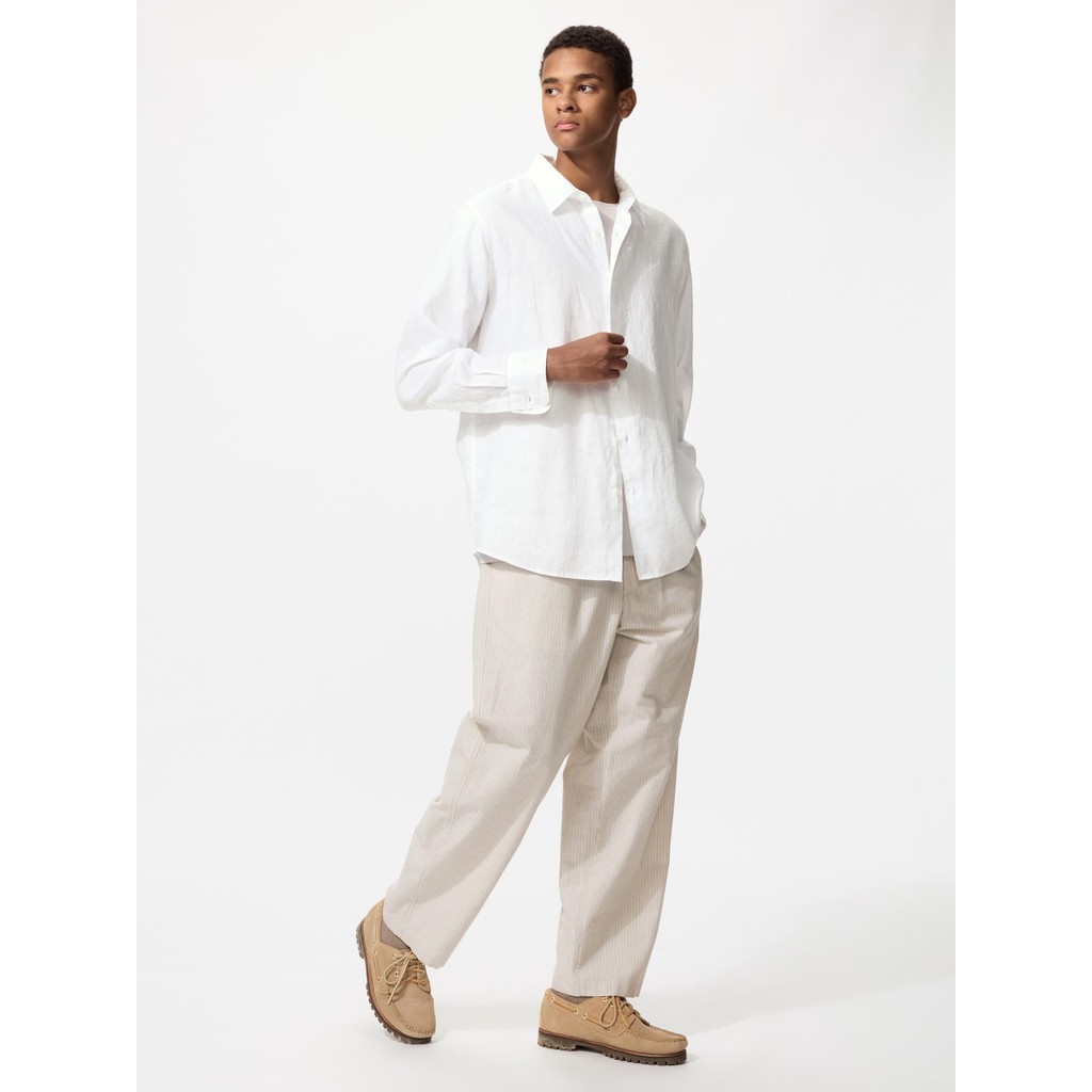 Uniqlo Celana Ankle Rileks Linen Blend