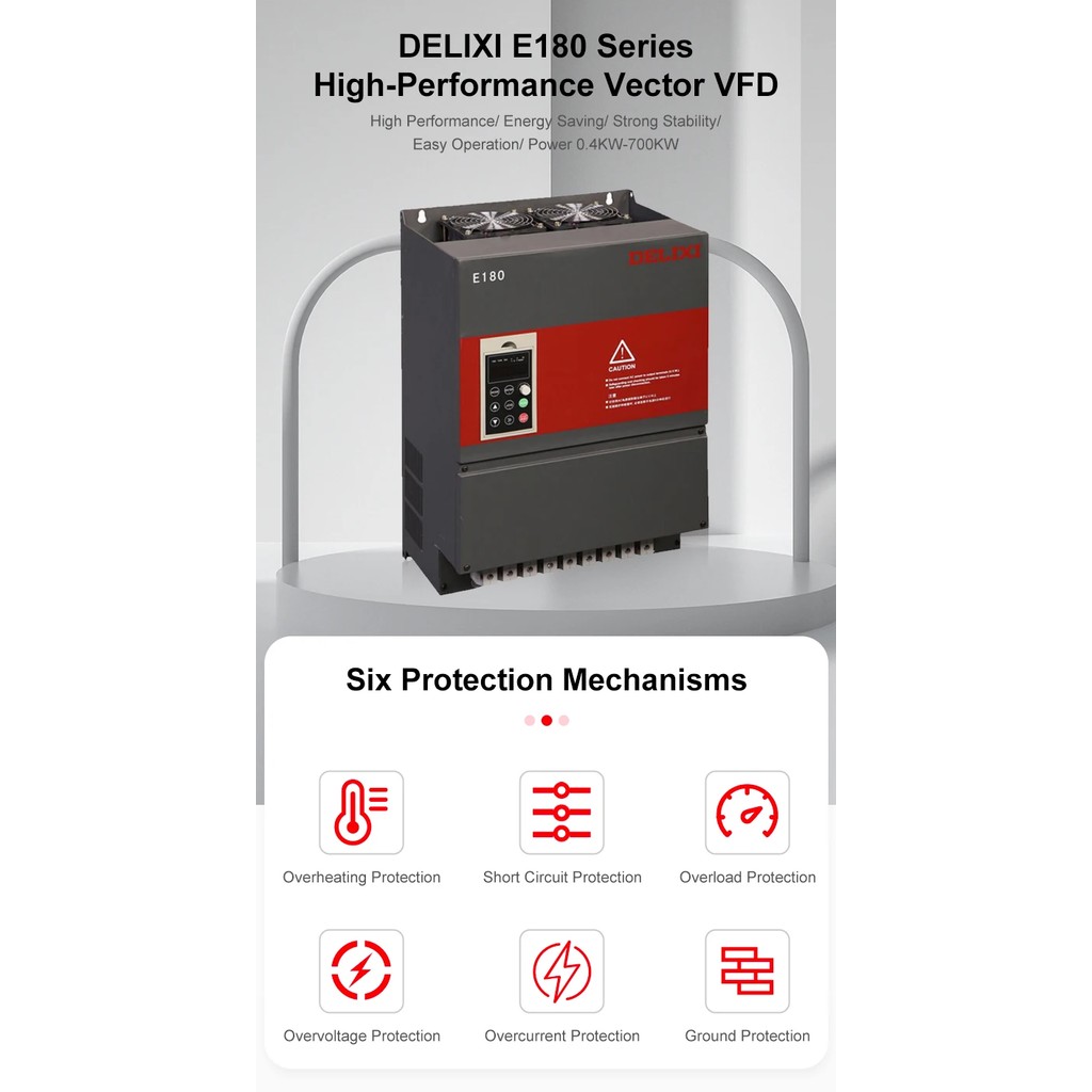 Delixi Best Vfd Inverter Single Phase Vfd Invert 110Kw 132Kw 160Kw 30Hp 30Kw 480V 55Kw 37Kw 50Hp