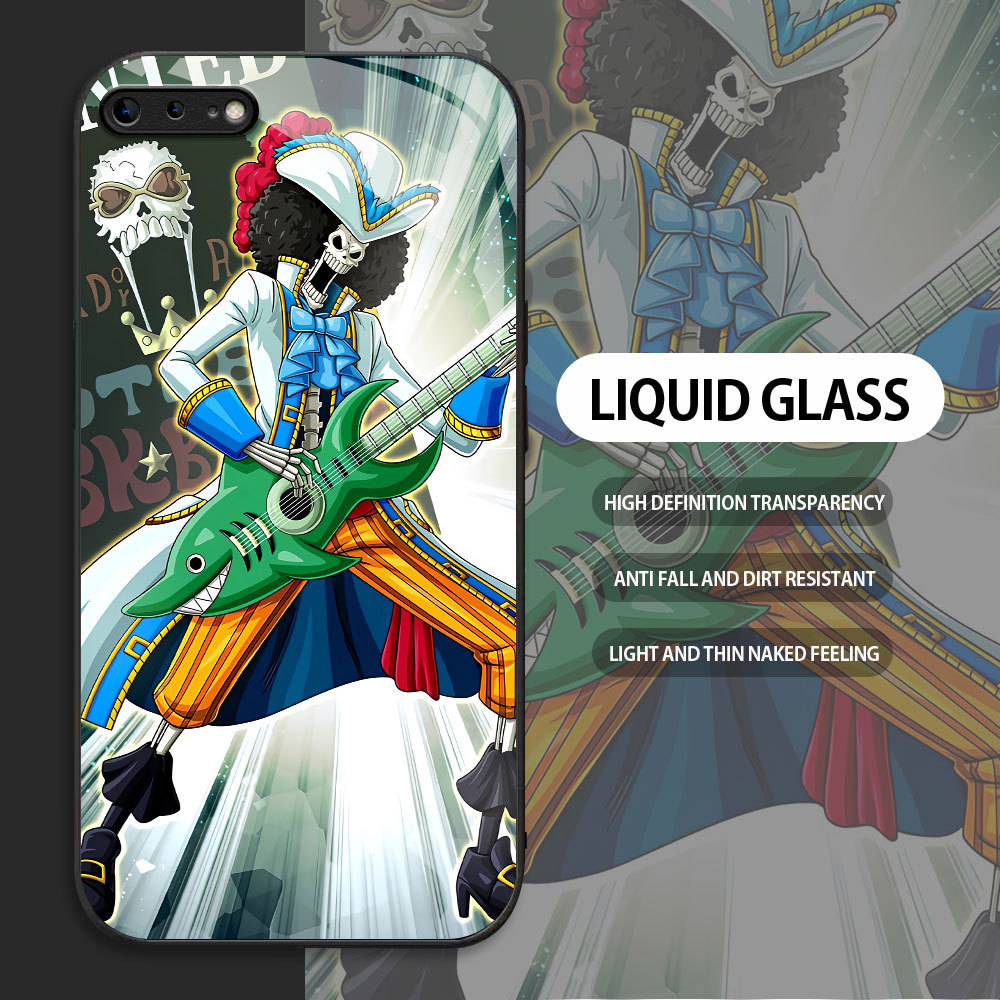 For Apple iPhone 6 6S 7 8 Plus SE2020 se2022 Casing Handphone  One Piece Burukku BROOK Glass kesing 