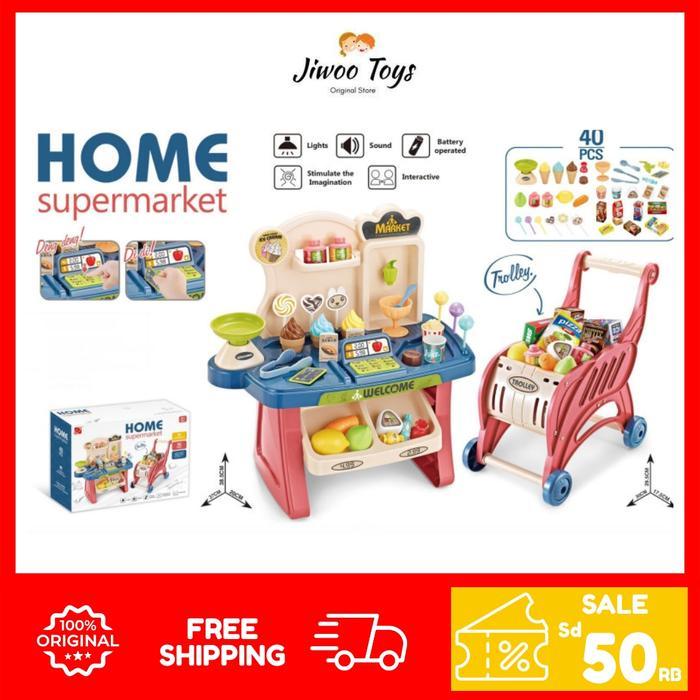 MAINAN HOME SUPERMARKET SHOPPING CART MESIN KASIR HW20022741