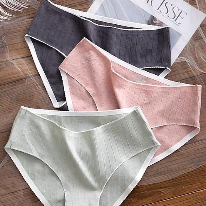 [ isi 3pcs randoom ]Cd Wanita Jumbo Bahan Katun Pakaian Dalam Sexy Size M-XXL Women Panties cd 218