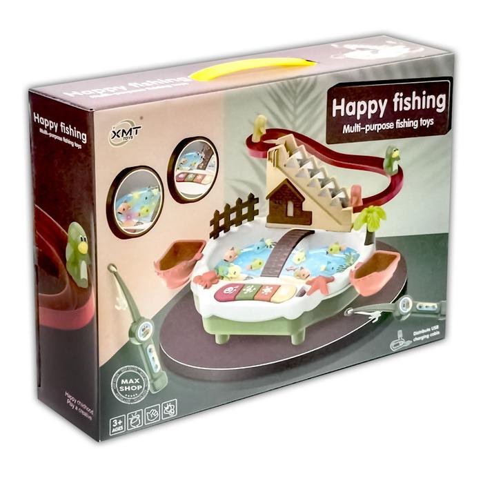 Happy Fishing 9941 2in1 3D Colorful Light - Mainan Anak Pancing Ikan
