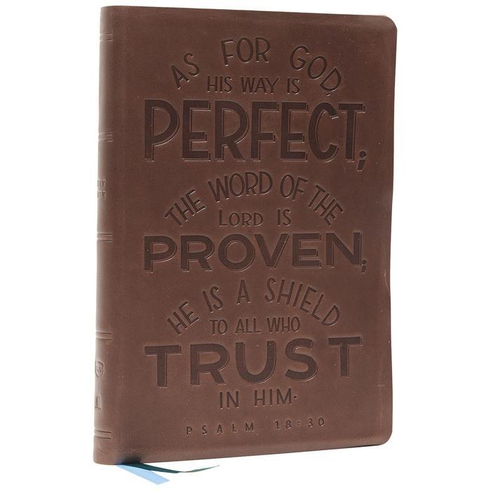 Nkjv, Thinline Large Print Bible, Verse Art Cover Collection, Genuine Leather: Thumb Indexed (Kulit