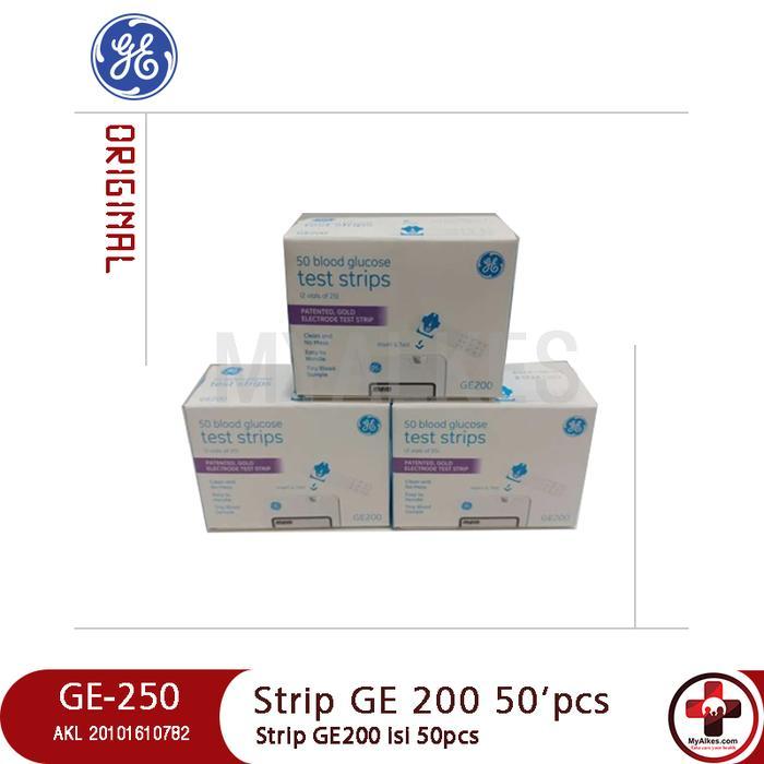 STRIP ALAT GULA DARAH / BLOOG GLUCOSE MERK GE200 ISI 50 AUTO CODING