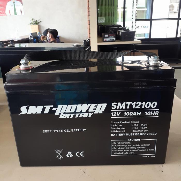 SAMOTO Battery 12V 100AH Baterai Aki Kering UPS SMT POWER SMT12100