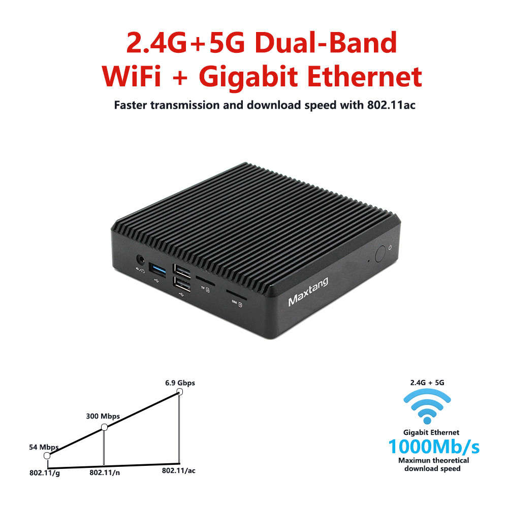- Maxtang Fanless Mini Pc Intel Celeron J1900 J1800 Desktop Computer