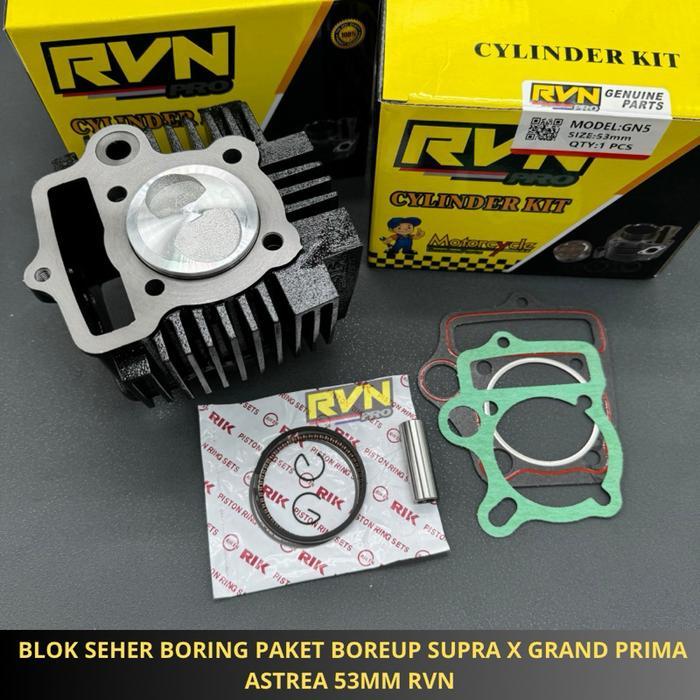 BLOK SEHER BORING PAKET BOREUP BORE UP SUPRA X GRAND PRIMA ASTREA 53MM 53 RVN THAILAND