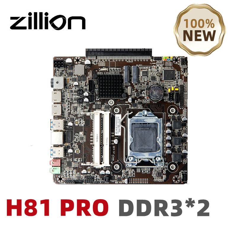 Zillion H81 Mini Itx Motherboard Lga 1150 Support 4Th Gen Cpu Dual