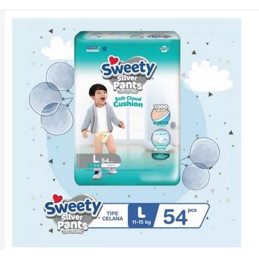 Sedia SWEETY Silver Pants Popok Celana L54 Bayi kering cloudy Baby