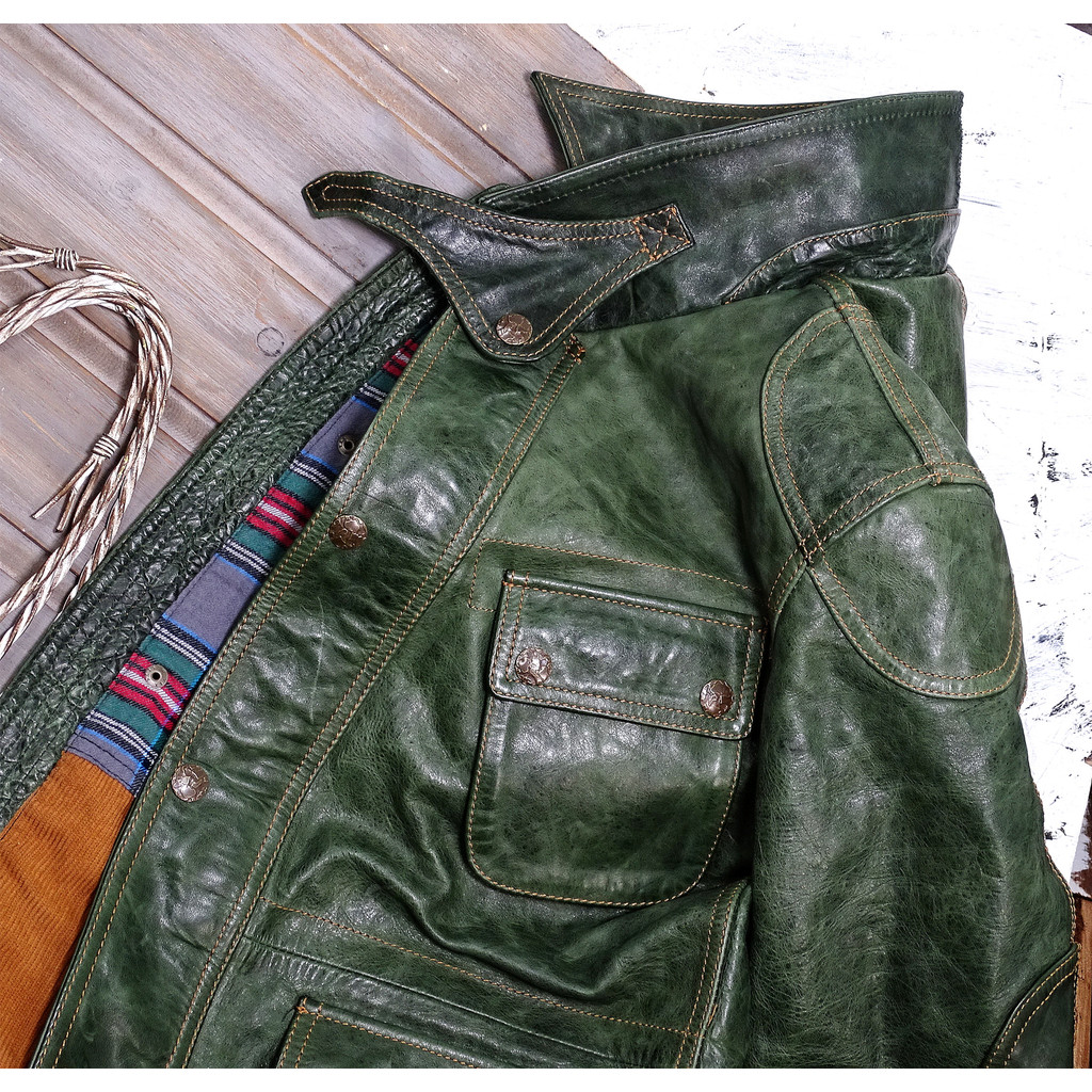 M65 Leather Jacket For Men Horsehide Slim Fit Multi-Pockets America