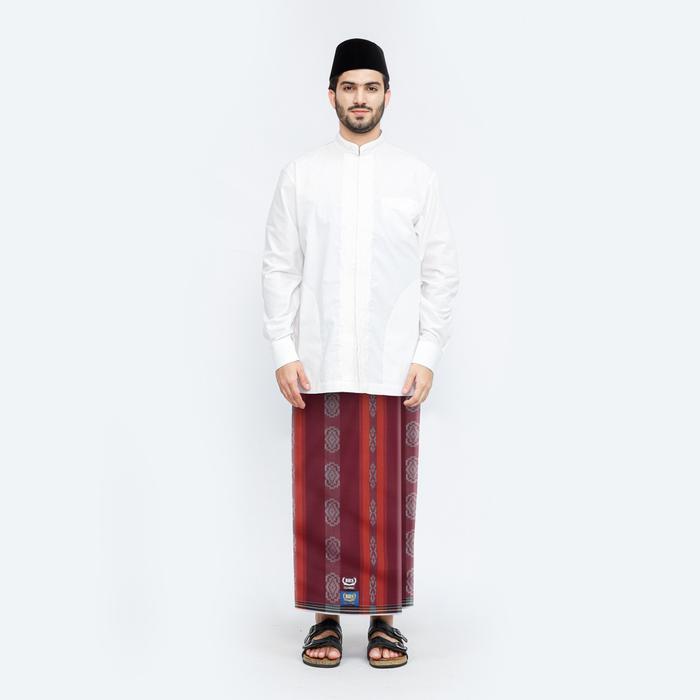 ORIGINAL Sarung BHS Classic Gold Motif C44 DKA SJ Merah 02 READY STOCK