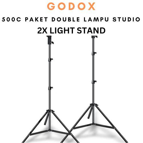 Godox 500 C,500C Paket Lampu Led Studio Lighting Twin Led