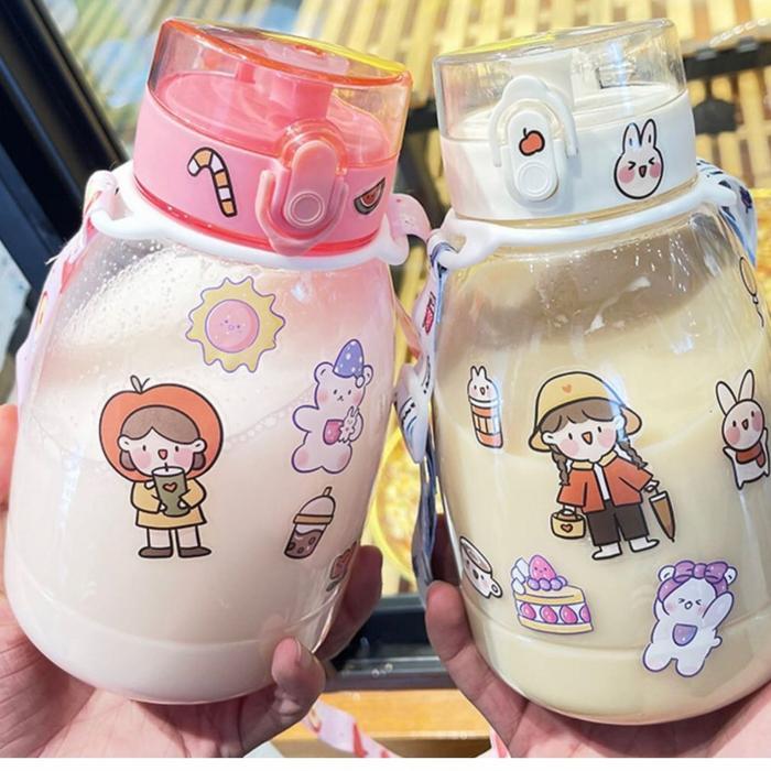 BOTOL VIRAL 1 LITER BOTOL GEMOY GRADASI OMBRE MASI STIKER 3D TIME