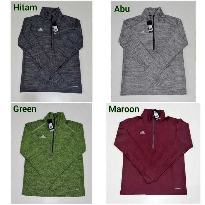 outhealt- Baju Sport Berkerah Lengan Panjang Kaos Olah Raga Sepeda Pria Adidas