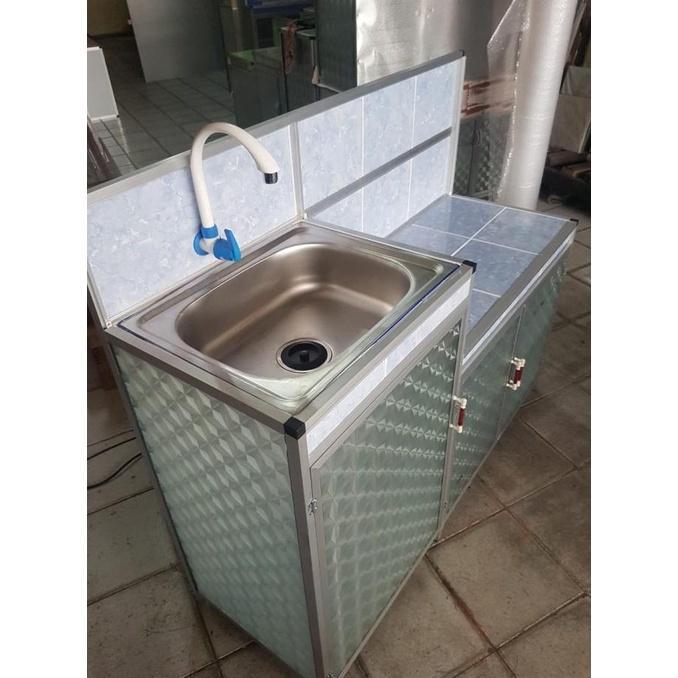 mega_clean- RAK KOMPOR ALUMUNIUM RAK KOMPOR 2 PINTU MEJA KOMPOR 2 PINTU