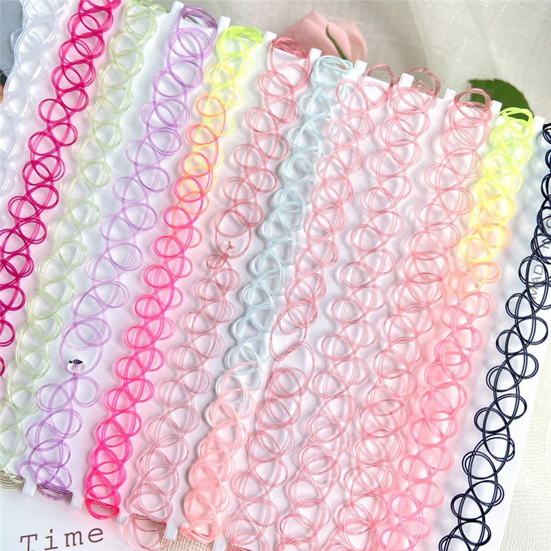 New Collares Vintage Stretch Tattoo Choker Necklaces For Women Girl Charm Gothic Elastic Necklace