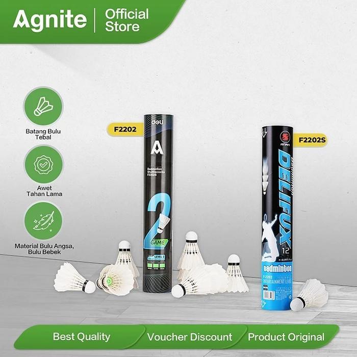 BERKUALITAS Agnite Shuttlecocks / Kok Badminton / Kok Bulu tangkis Kok Bulu Tangkis Premium High