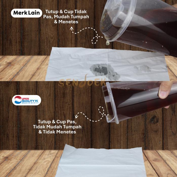 CUP INJECTION 380ML 12OZ OVAL & 500ML 16OZ / 700ML 24OZ DATAR + TUTUP / GELAS BOBA / GELAS PLASTIK