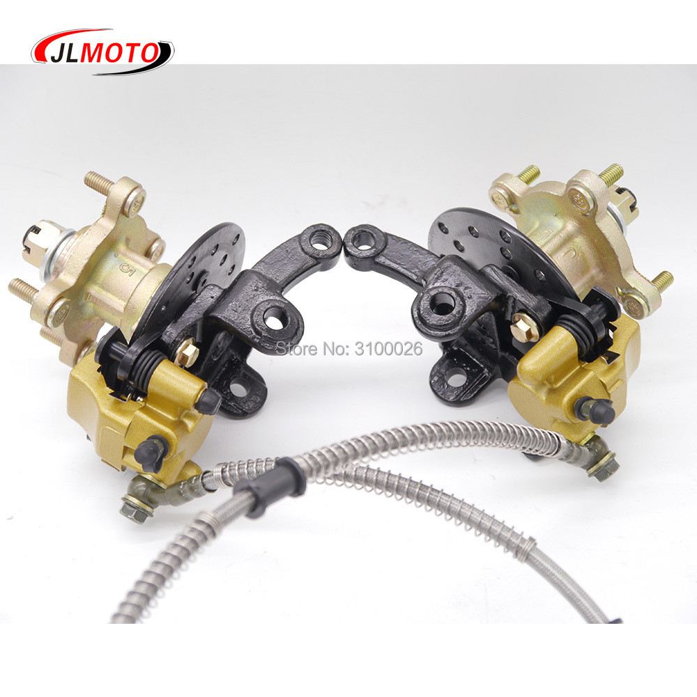 1Set 4 Stud Steering Strut Knuckle Spindles & 108Mm Disc Brake & Wheel Hub Fit For Diy Electric Atv