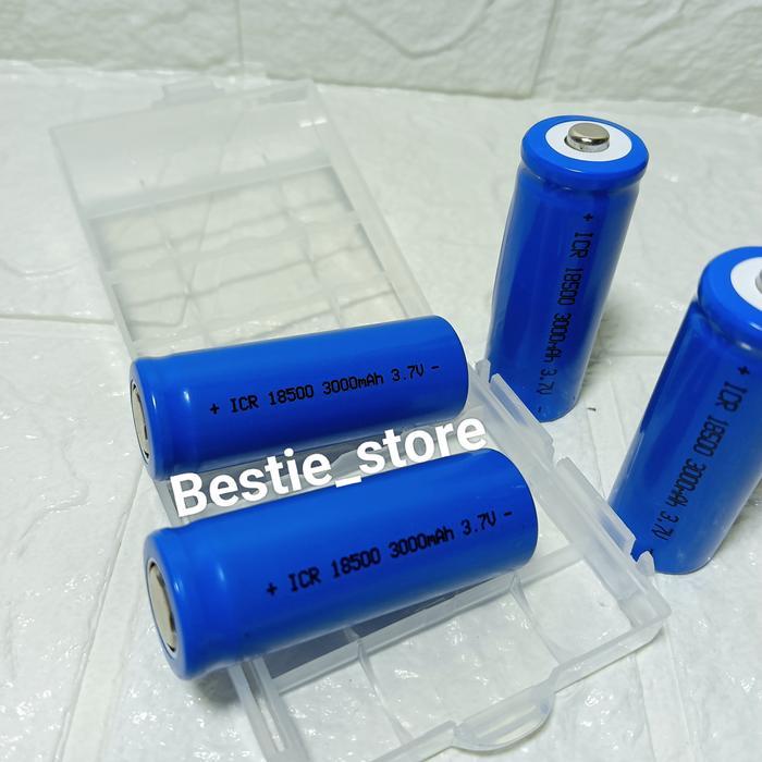 News Baterai Charger Lithium 18500 Li-on 3,7 V _ 3000 Mah Pala Timbul ORIGINAL