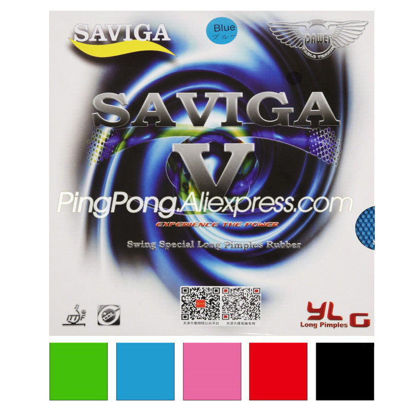 Colorful Dawei Saviga V Pi-Long Table Tennis Rubber Green Blue Long Pi Saviga-V Ping Pong Toheet Ox