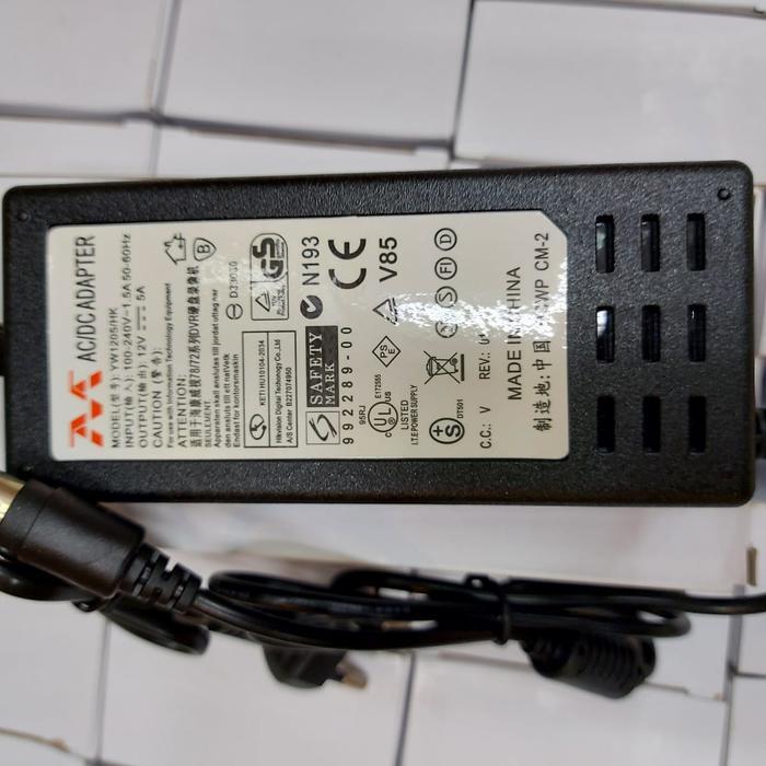 nt2iv- Adaptor 12V 5A 4 Pin Dvr Adaptor Nvr Cctv Adaptor Dvr Hikvision 5A
