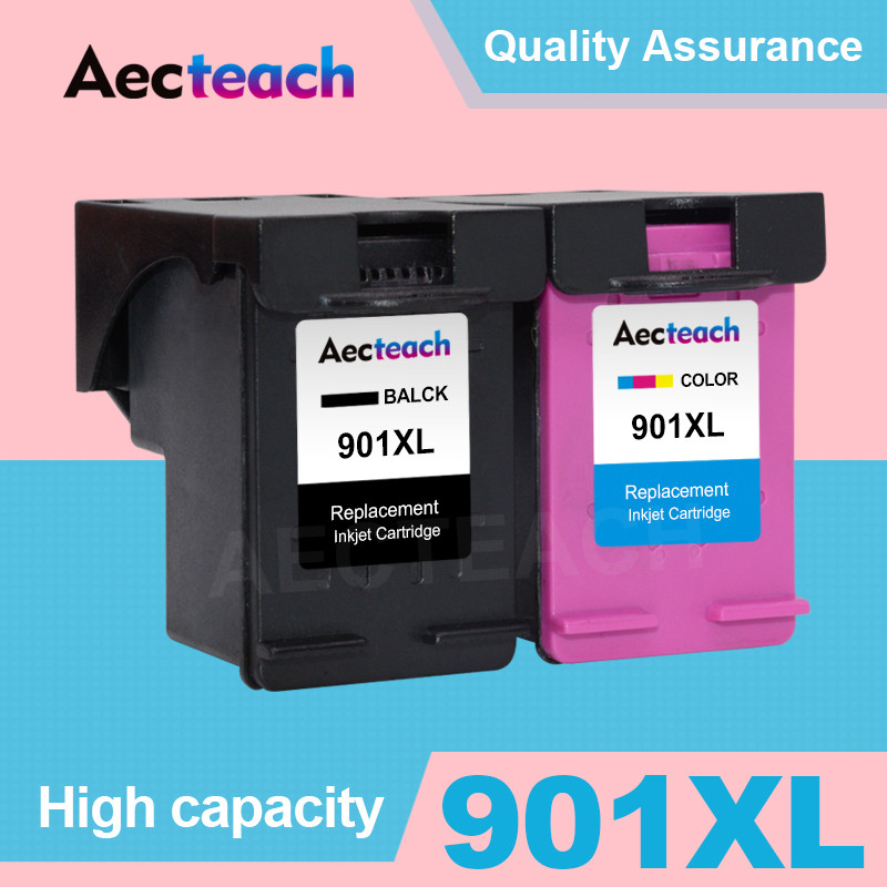 Aecteach Re-Manufactured 901Xl Cartridge Replacement For Hp 901 Ink Cartridge For Officejet 4500