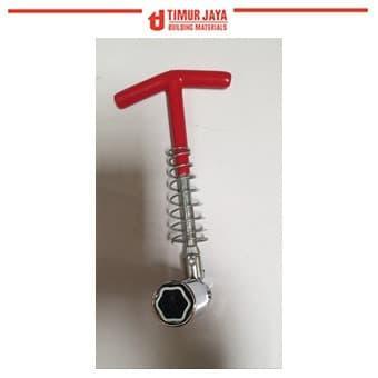 TOOLHOME- Kunci Busi 16 Mm Dan 21 Mm 2 Mata Fleksibel Kunci T Mobil Motor