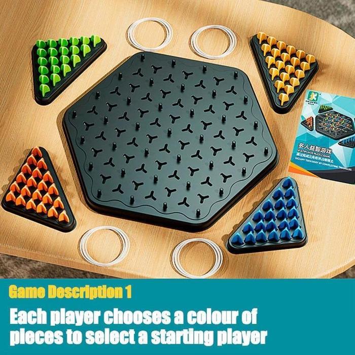 CODCHAIN TRIANGLE MULTIPLAYER PUZZLE BOARD GAME PUZZLE SEGITIGA CATUR RANTAI GEOMETRIS TRAINING