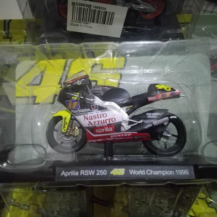 diecast miniatur motogp leo models valentino rossi 1999 aprilia rsw250 kode 1186