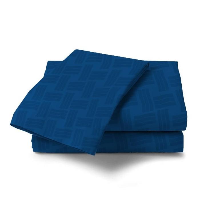 Sprei Aloha Polos Embos Biru tua 120x200 Single No 3