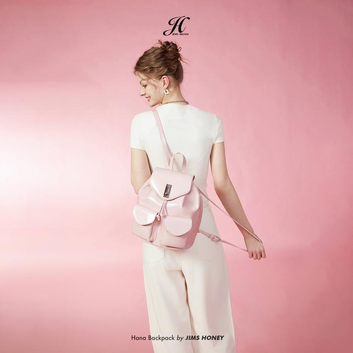 Jims Honey - Hana Bag - Tas Ransel Korea Wanita Backpack Kulit Sekolah Serut Cewek