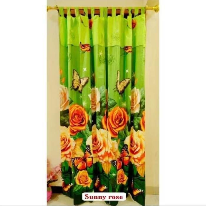 Gorden Pintu Rumbai Motif Bunga Gorden Pintu Kamar