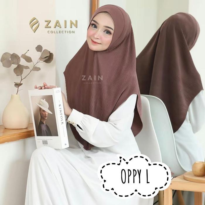 dowg- Zain - Hijab Oppy Plisket L Best Seller Kerudung Bergo Instan Nyaman Muslim Instan