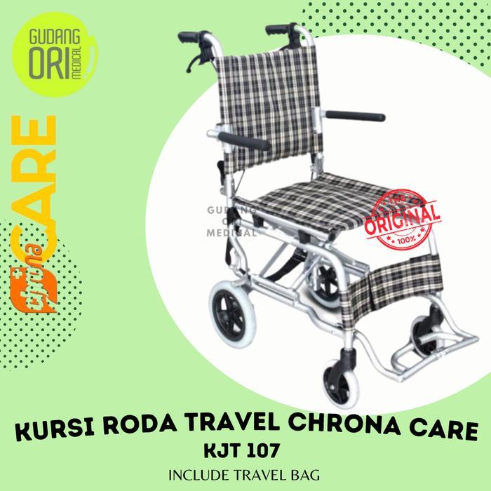 KURSI RODA TRAVEL ALUMINIUM KJT107 / KURSI RODA TRAVELING CHRONA CARE