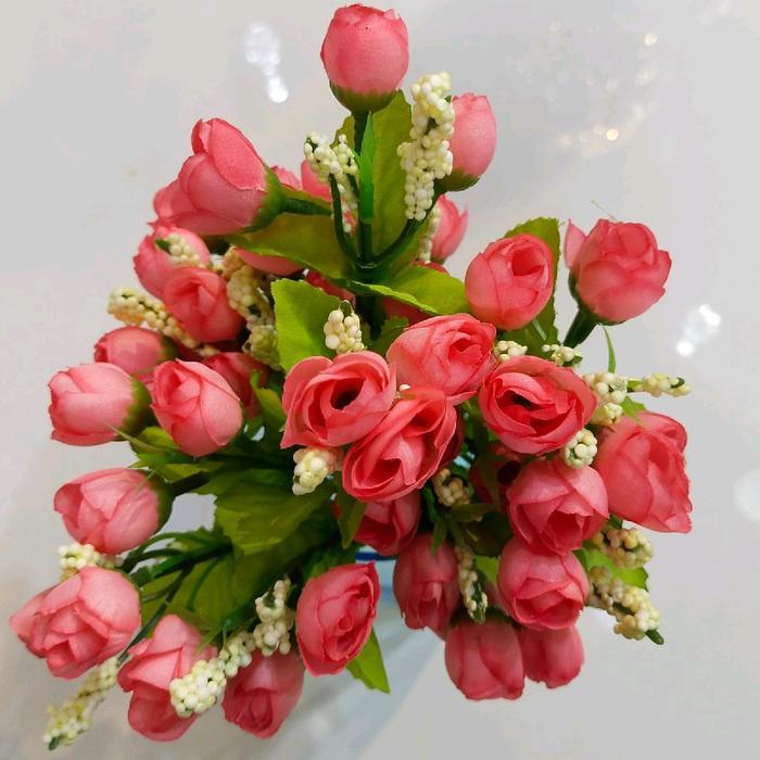 Bunga Plastik Ranumculus mini - Bunga Plastik Import Artificial Home Decor Hiasan