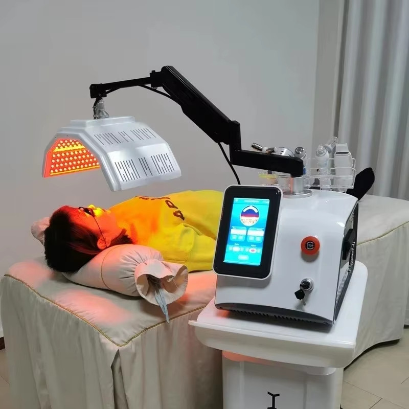 Portable 7 Color Photodynamic PDT Machine 6 in 1 Red Light Therapy Facial Care Whitening Skin