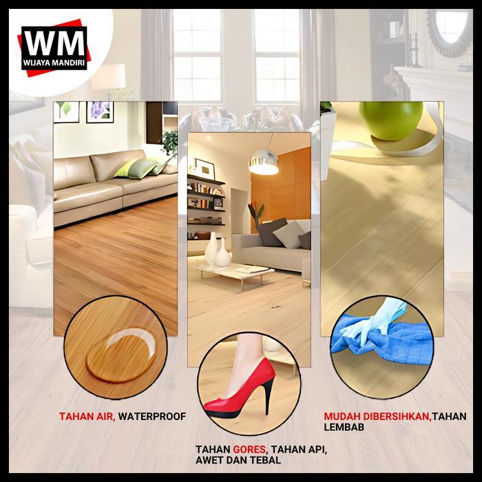 HANGUK LITE VINYL LANTAI KAYU FLOORING 2MM UKURAN 91X15CM ISI BOX 24 PLANK TOTAL LUAS 3.34M2