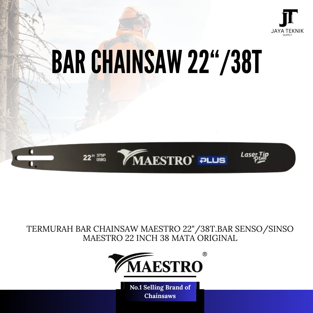 TERMURAH Bar Chainsaw Maestro 22"/38T.Bar Senso/Sinso Maestro 22 inch 38 Mata Original
