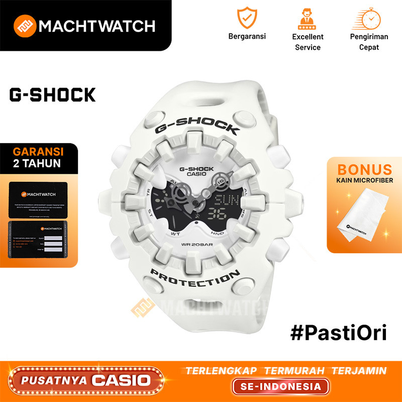 Jam Tangan Pria Casio G-Shock GA-V01-7AJF CoolEyes Analog Digital Dial White Resin Band (JDM)