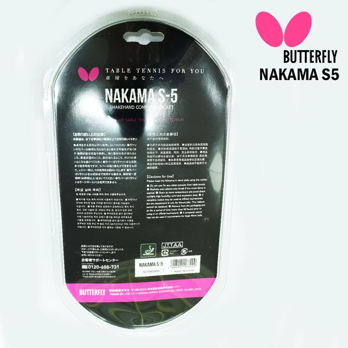Bet Pingpong Tenis Meja Raket Pingpong Tenis Meja Butterfly Nakama S5