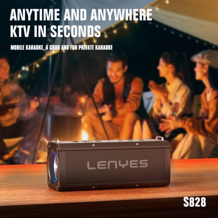Lenyes S828 Speaker Bluetooth Portable Wireless Karaoke 120W Original