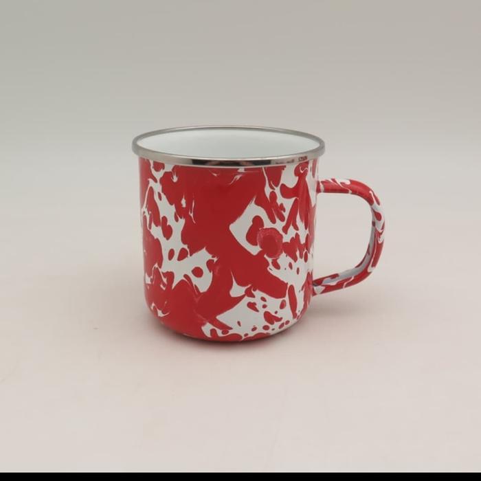 SALE Cangkir enamel /cangkir enamel jadul/cangkir enamel lurik Termurah