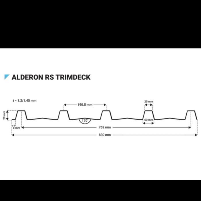Alderon Rs Atap Upvc Gelombang Single Layer Trimdeck White