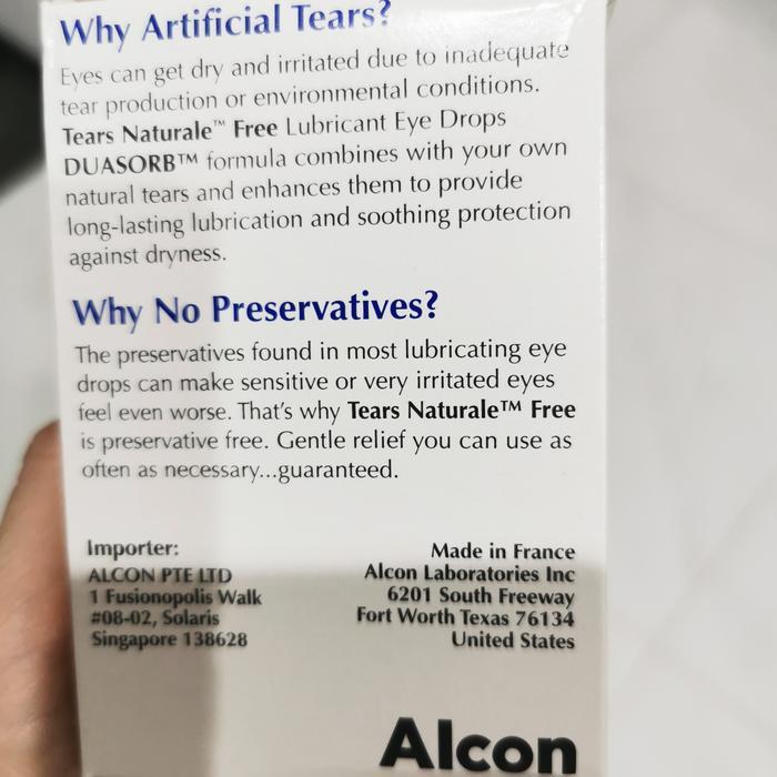 bz61- Alcon Tears Naturale Free / Artificial Tears / Air Mata Buatan
