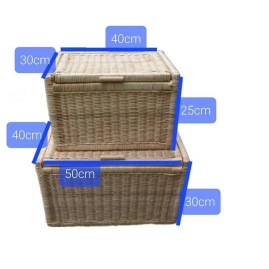 RATTAN BOX / BOX ROTAN BESAR / KOTAK PENYIMPANAN SERBAGUNA/ BASKET