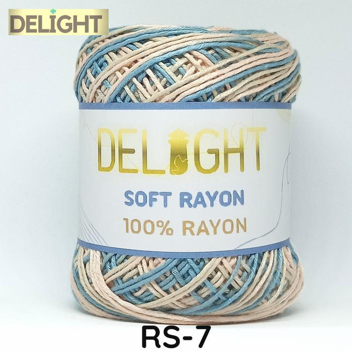 BENANG RAJUT DELIGHT SOFT RAYON SEMBUR (RS-7) OPEN SKY. KODE 584